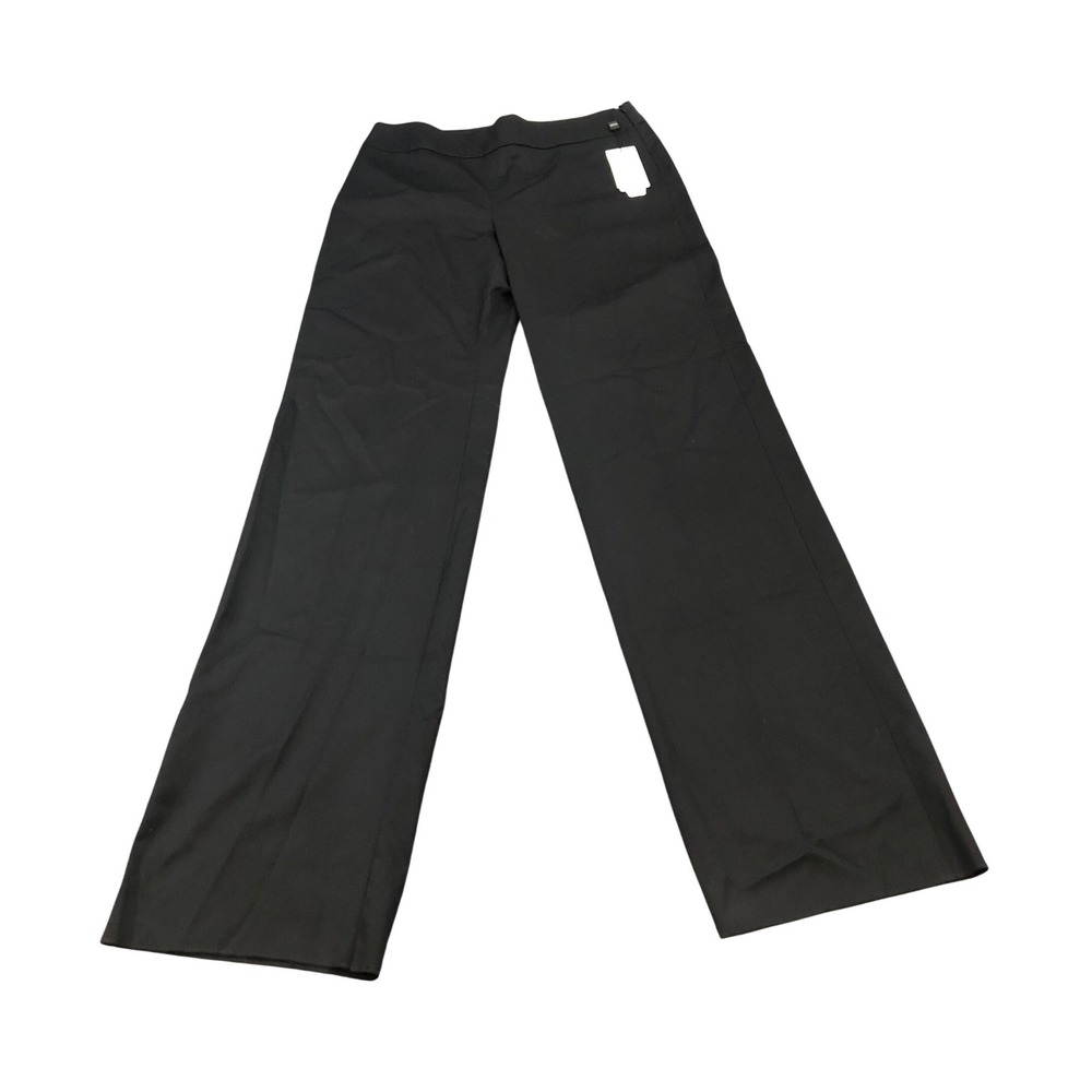 NEW Armani Collezioni Pantaloni Womens 10 Black Wide‎ Leg Trousers SMP05Z SM080